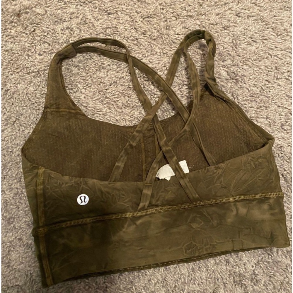 Lululemon Green Ice Wash Sports Bra